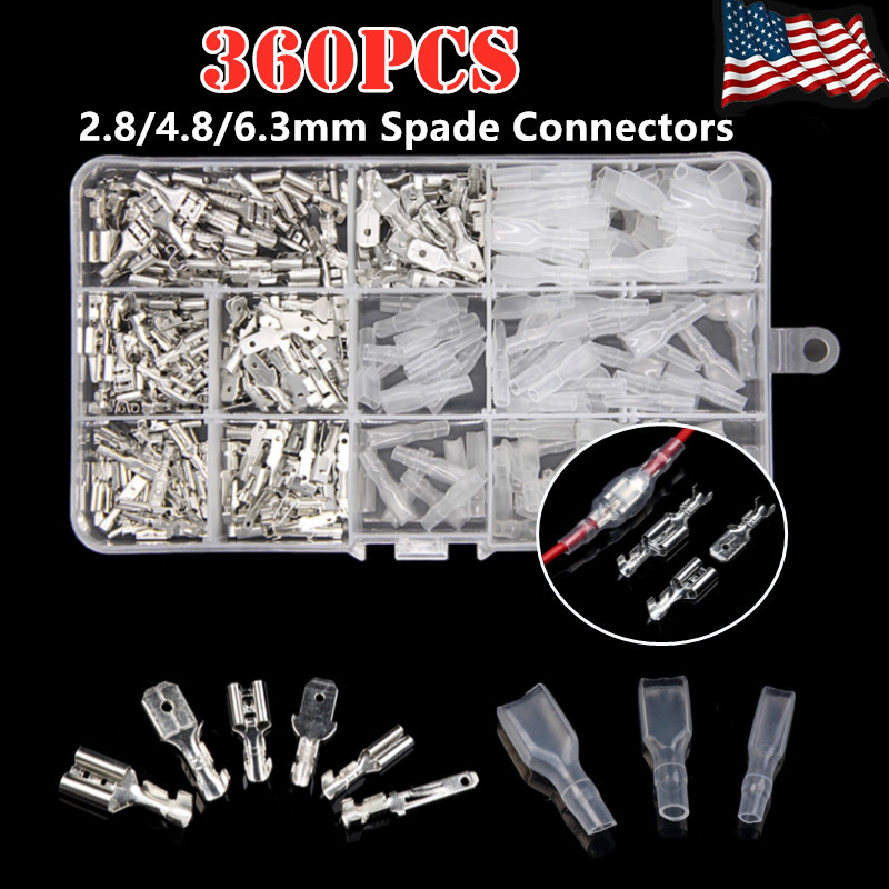 540X Assortment Male Female Spade Crimp Terminals Electrical Wire Connectors Kit