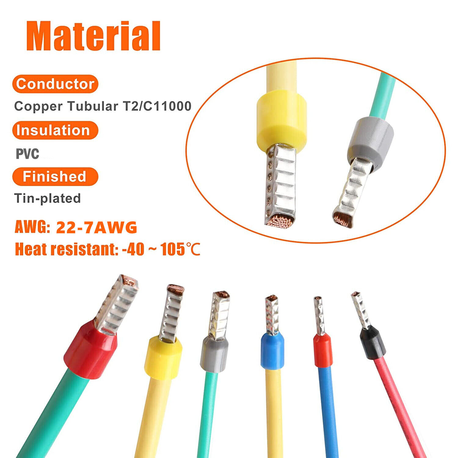 1200/1400PCS Insulated Pin Cord End Wire Ferrule Terminals Crimp Connectors Kit