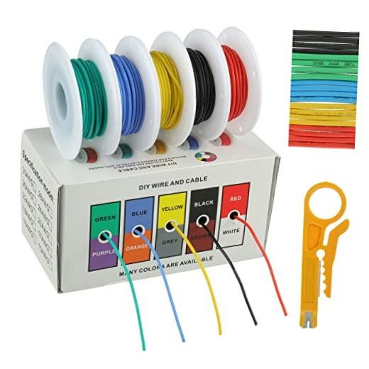 BOJACK 24 AWG Flexible Silicone Wire Electric Wire Hook up 24 AWG Silikondraht