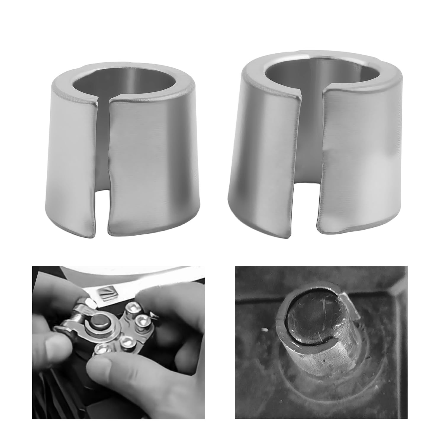 2PCS Battery Terminal Shim,Soft Lead Battery Post Shims Caps with Adjustable …