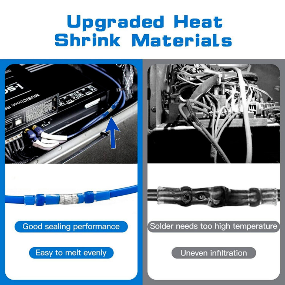 340/160PCS Waterproof Solder Stick Seal Sleeve Heat Shrink Butt Wire Connectors