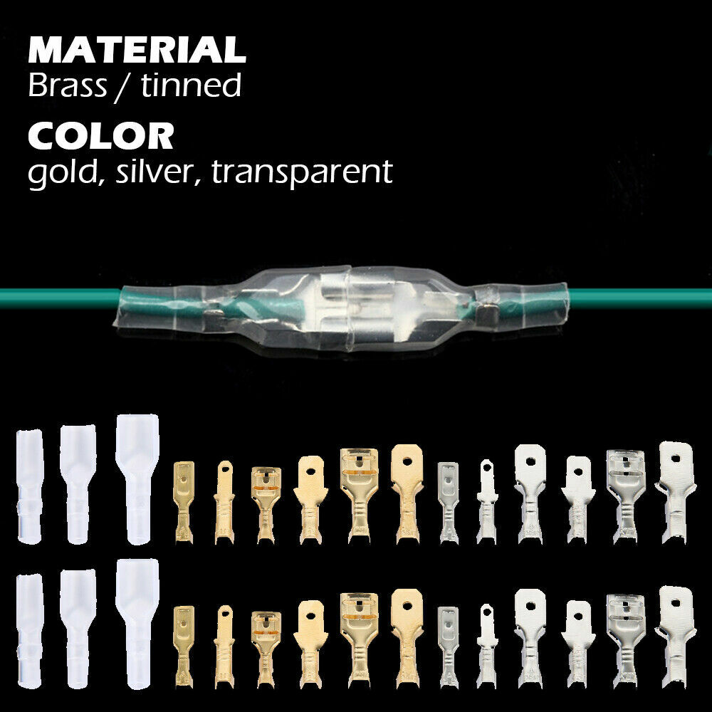 540X Assorted Insulated Crimp Spade Terminals Electrical Wire Connector Kit Set