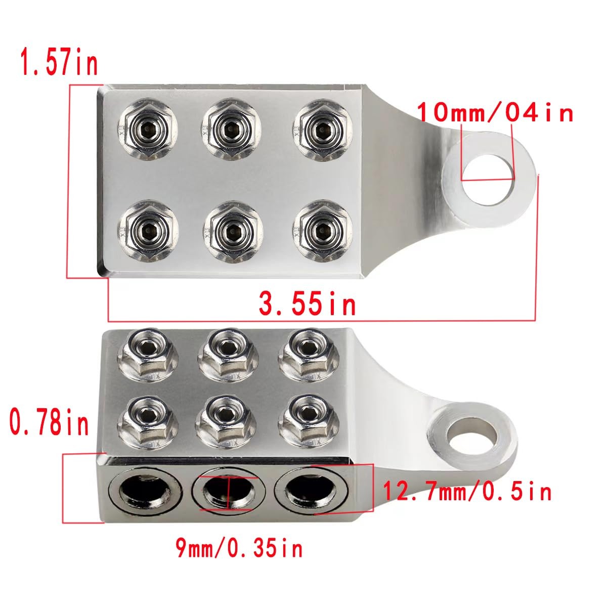 Battery Terminals,12-Way Battery Terminal Connectors, 8AWG Up To 4/0XL AWG Ga…