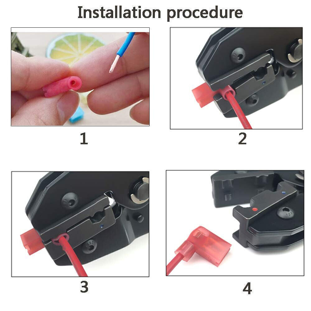 Fully Insulated Quick Disconnects 22-10 AWG Wire Connectors Flag Spade Terminals