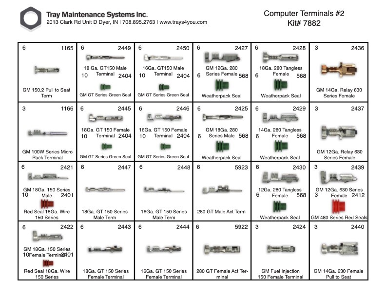 Computer Terminals 2 Assortment GM wire end seal with tray 193 PCS