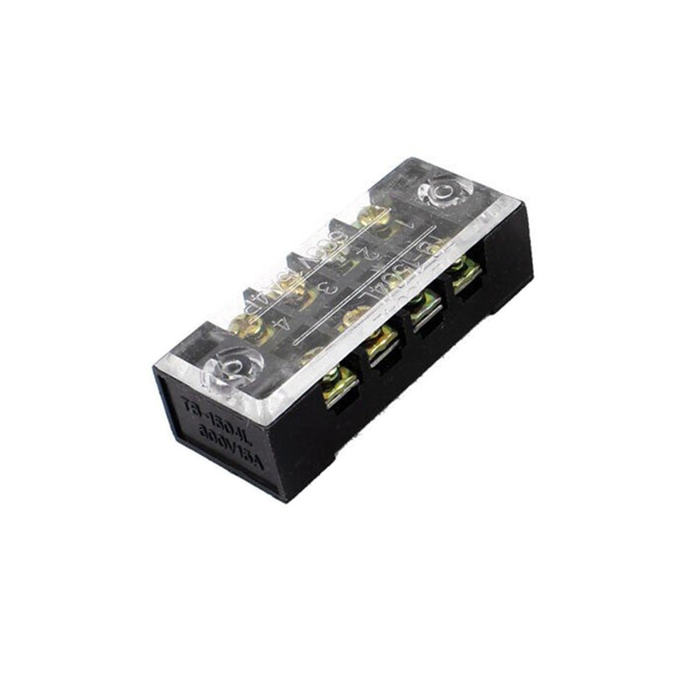 5 Pcs 4 Positions Dual Rows 600V 15A Cable Barrier Block Terminal Strip TB-1504L
