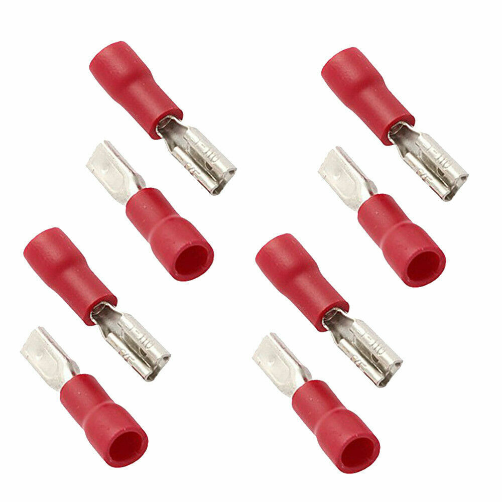 (1000) Red Insulated Female Spade Wire CrimpTerminal FDD1.25-110 2.8mm 16-22AWG