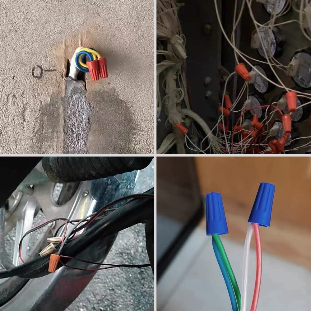 500PCS Wire Screw Terminal Caps Orange Twist-On Electric Wire Connectors Bulk