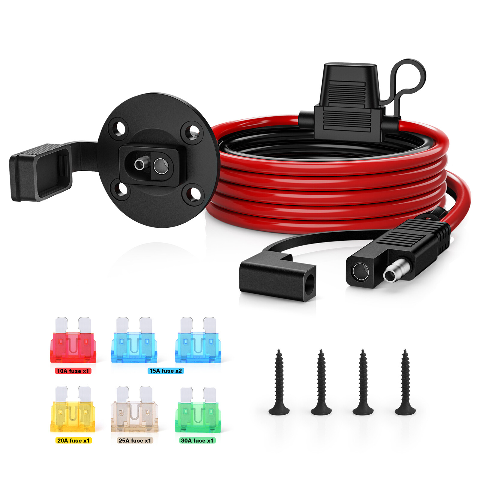 SAE Quick Connector Harness 3.5ft 10gauge Sae Adapter Male Plug To Female Outlet
