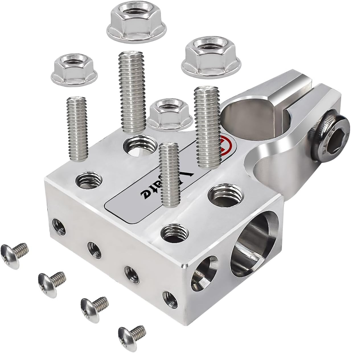 Vgate 12-Way Lead Acid Battery Terminal Connector, Multi-Size Hole Holder, 8AWG