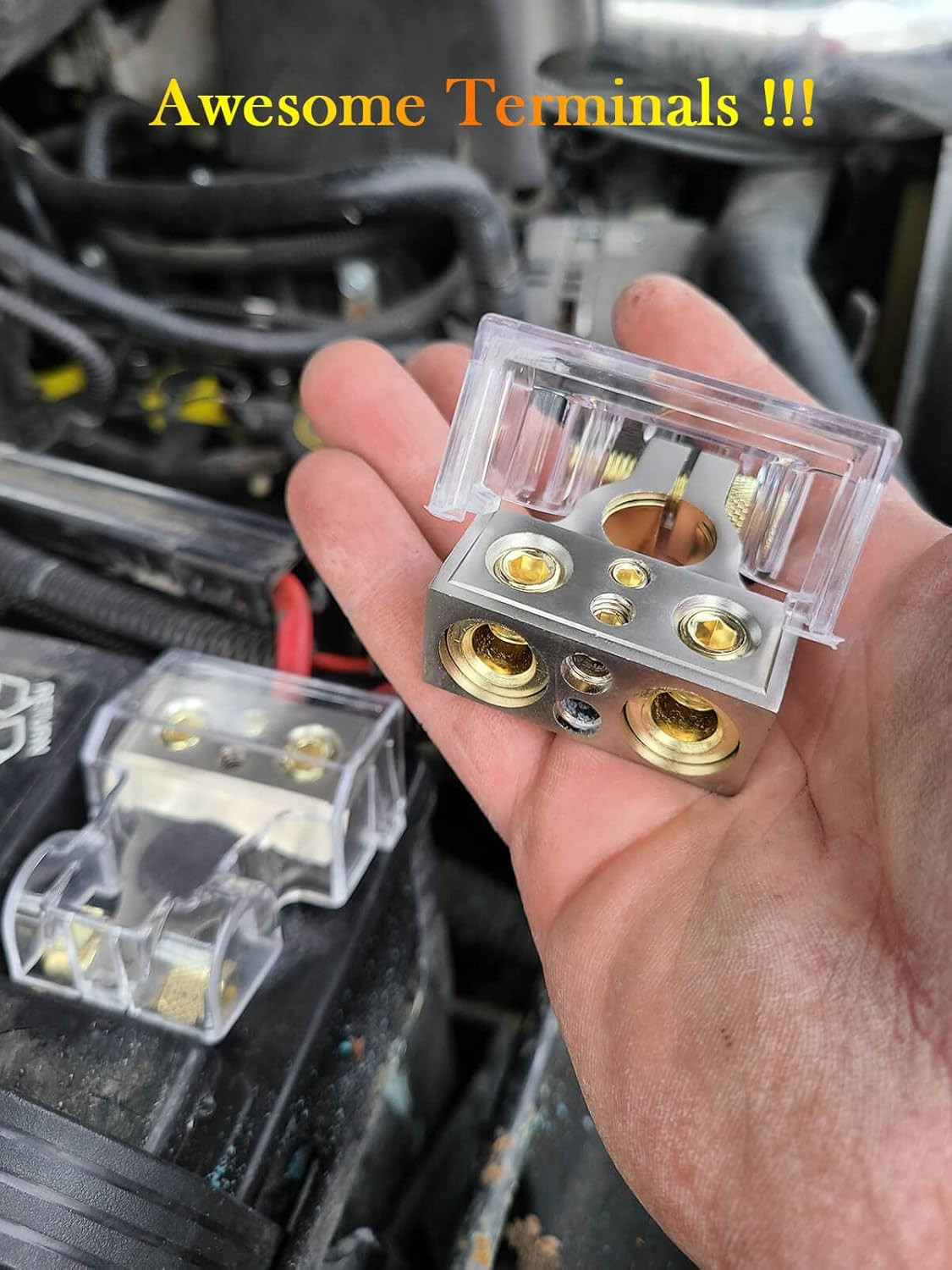 Heavy Duty Car Battery Connectors, 0/2/4/6/8/10 AWG, Top Post Multiple Battery