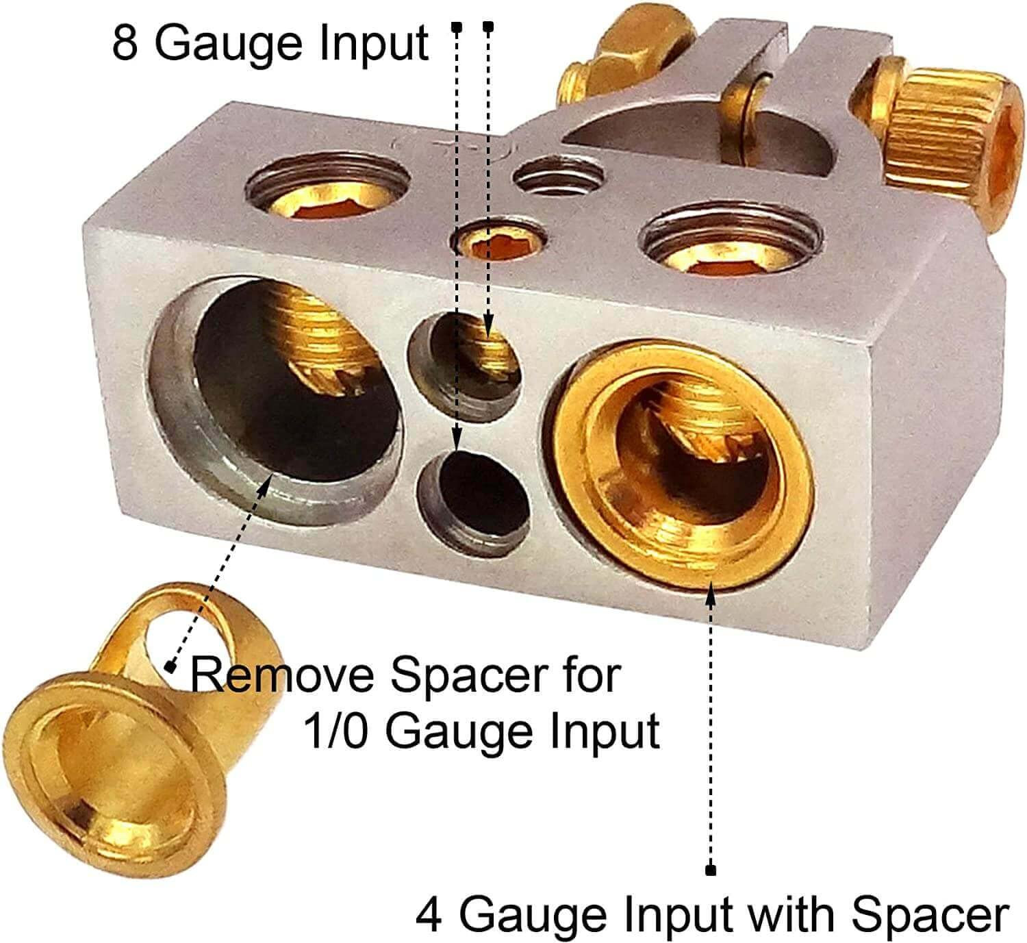 Heavy Duty Car Battery Connectors, 0/2/4/6/8/10 AWG, Top Post Multiple Battery
