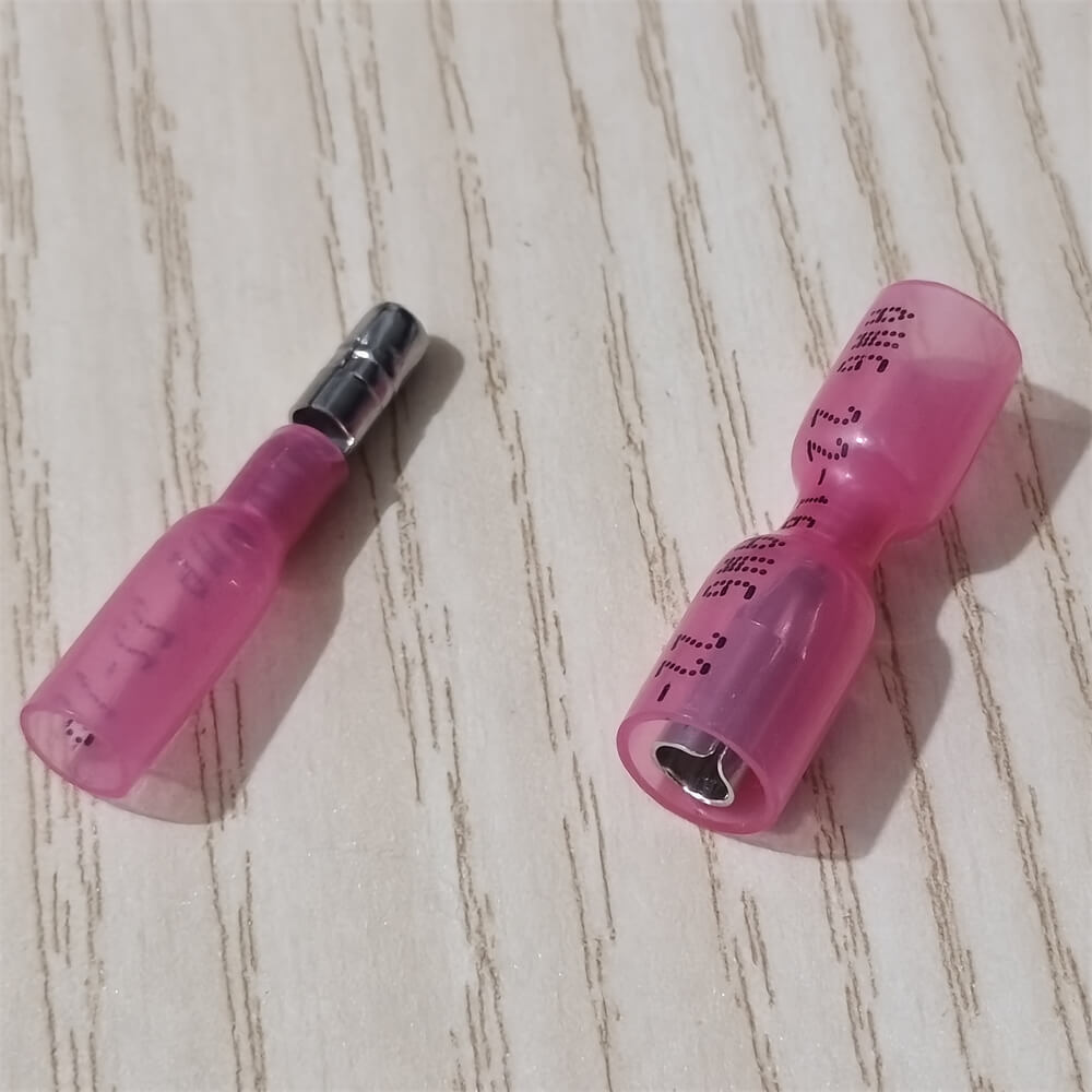 Red 22-16AWG Waterproof Heat Shrink Bullet Male Female Crimp Terminals Connector
