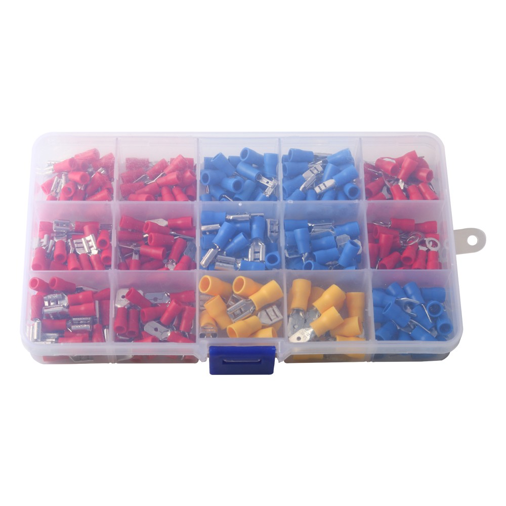 280pcs Assorted Insulated Spade Terminals Crimp Electrical Wire Connectors Kit
