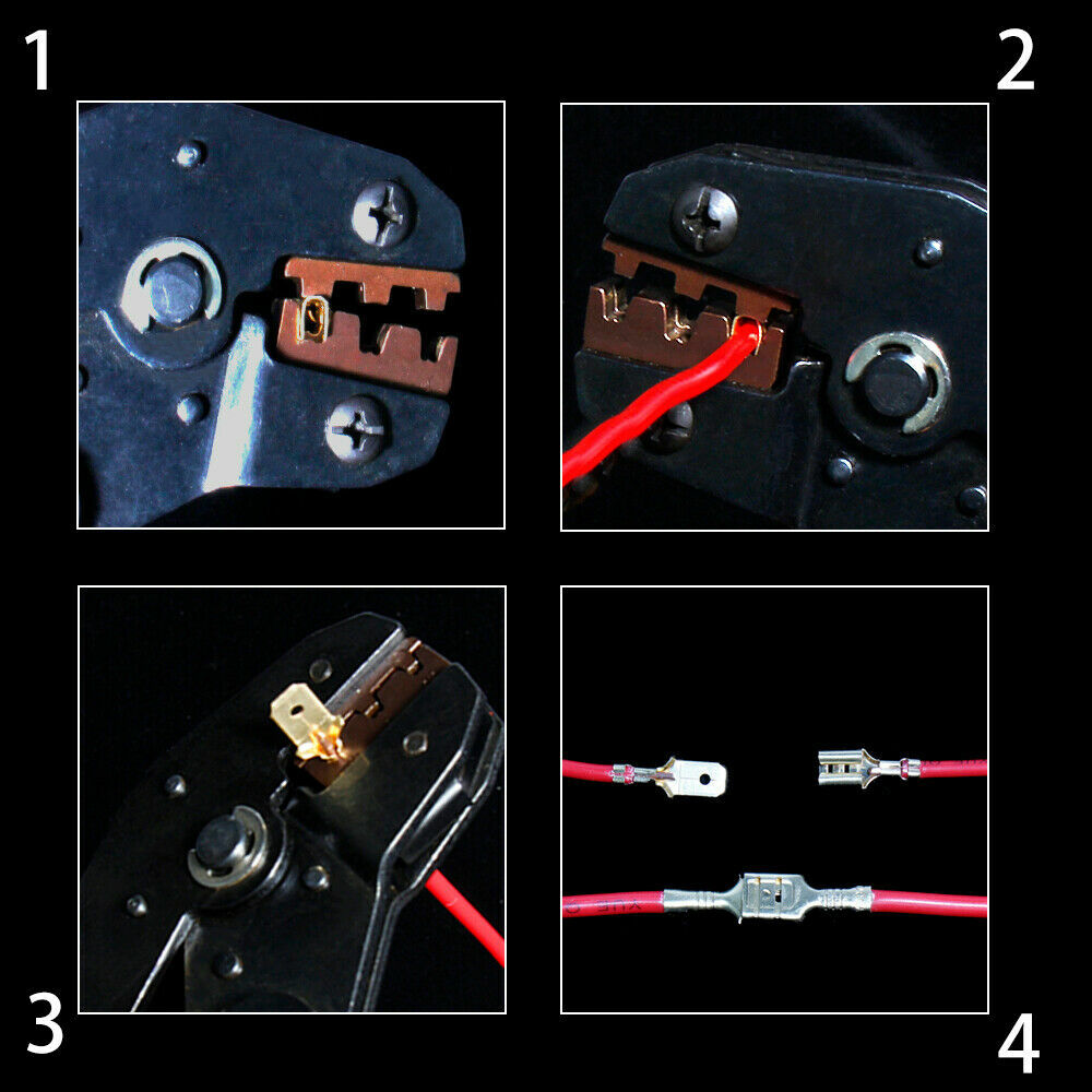 900X Assortment Terminals Kit Electrical Wire Crimp Connectors Male Female Spade