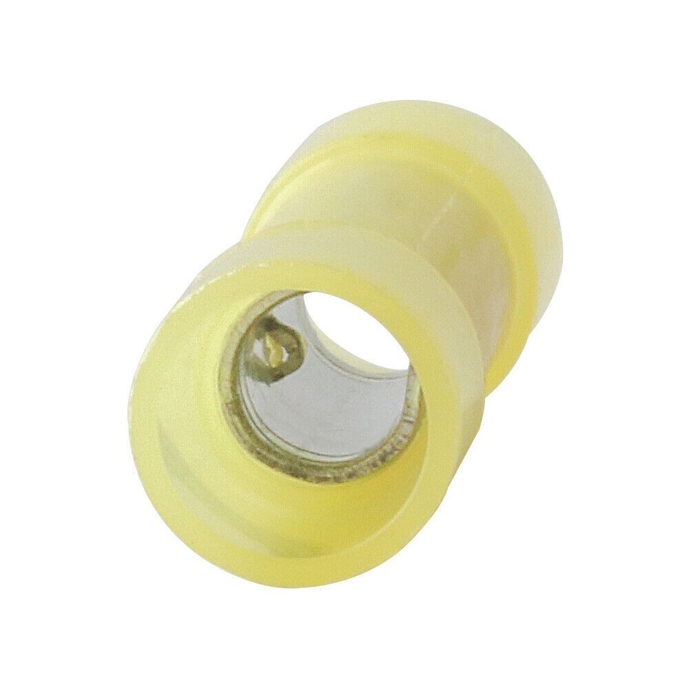 Pack 100/200pcs Nylon Insulated Butt Splice Connectors, Crimp Terminals, Copper
