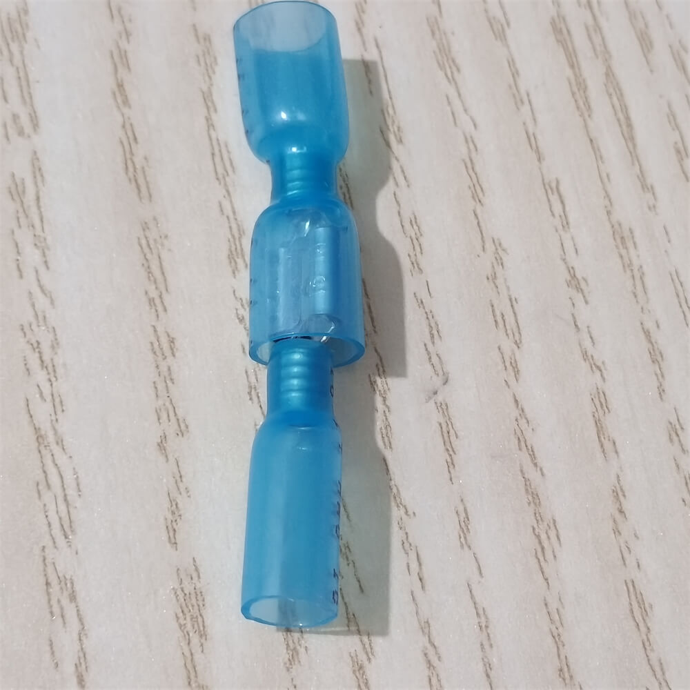 Blue Waterproof Spade Female/Male Heat Shrink Wire Connectors Terminals 16-14AWG
