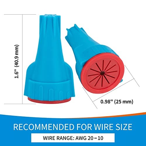 Waterproof Landscape Wire Connectors for 20-10 AWG 25 PCs UL Blue Red_25