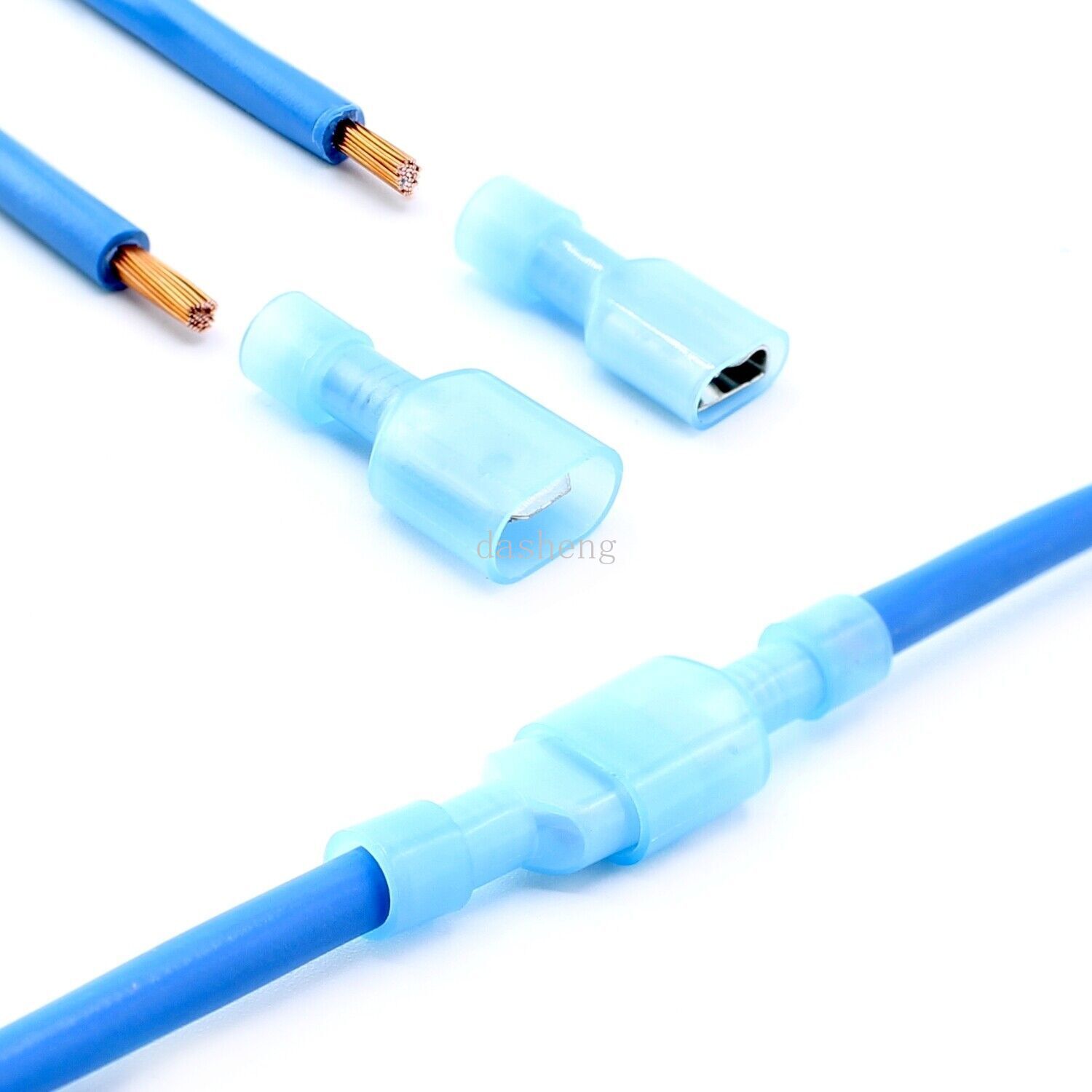 300PC Male Female Insulated Spade Terminal Crimp Quick Disconnect Wire Connector