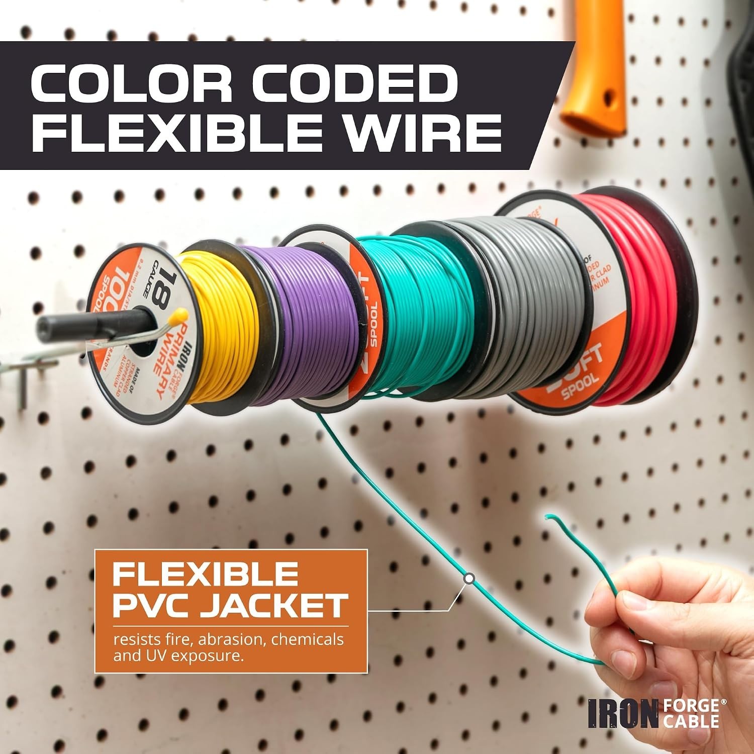 18 Gauge Primary Automotive Wire Assortment Pack – 10 Roll Bulk – 18 AWG Auto