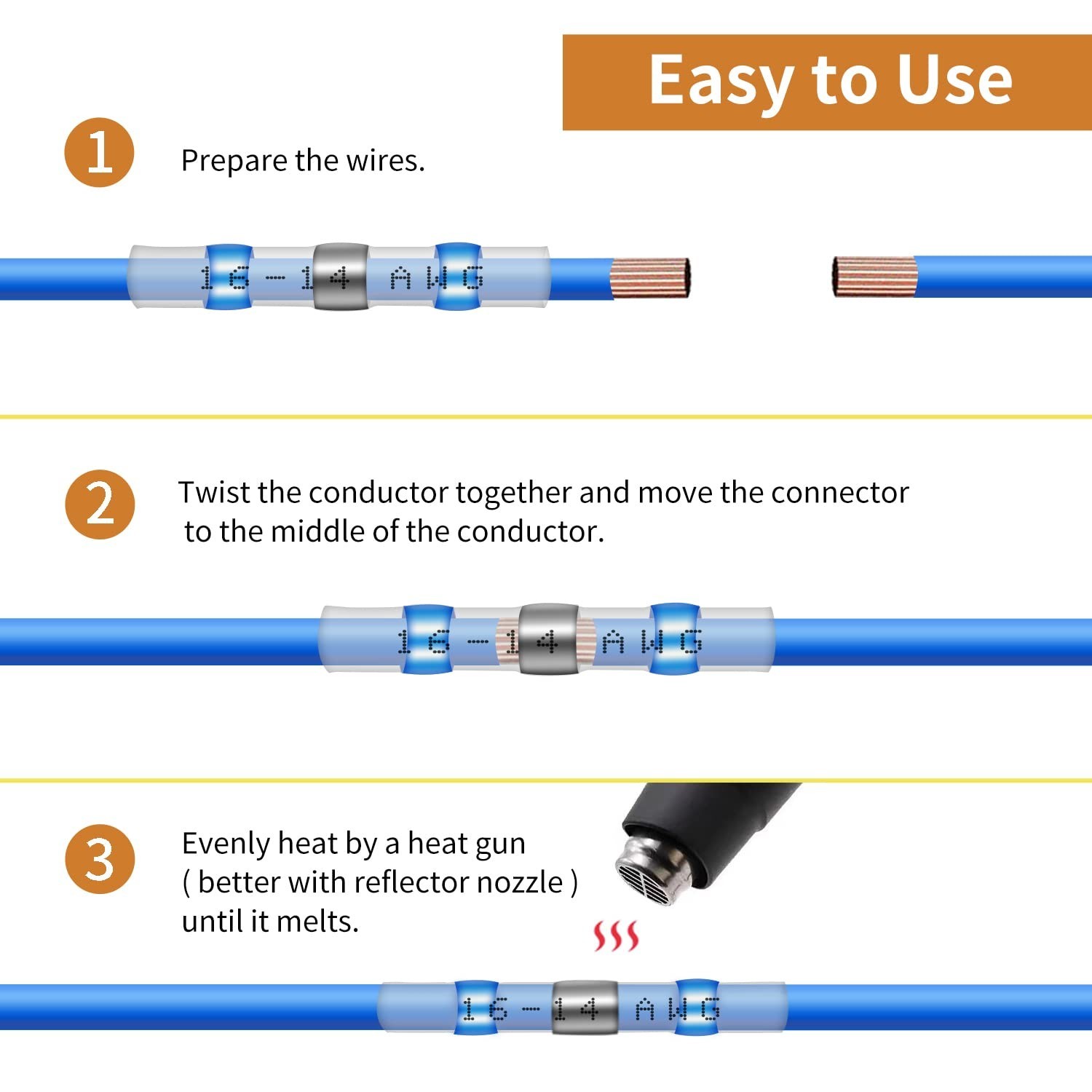 Versatile 350 Pcs Solder Seal Connectors for Automotive and Marine Applications