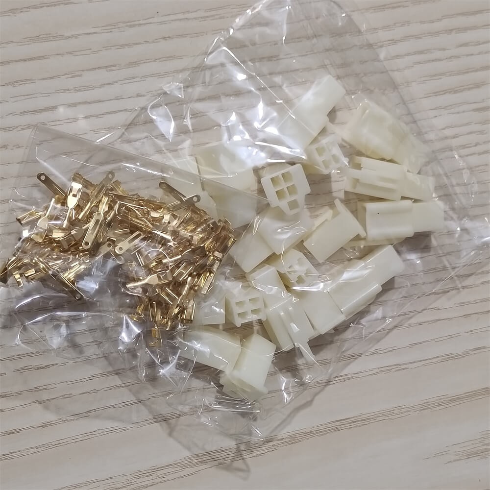 5 Sets 4-Pin Male Female Plug Cable Connectors Header Blade Receptacles 2.8mm