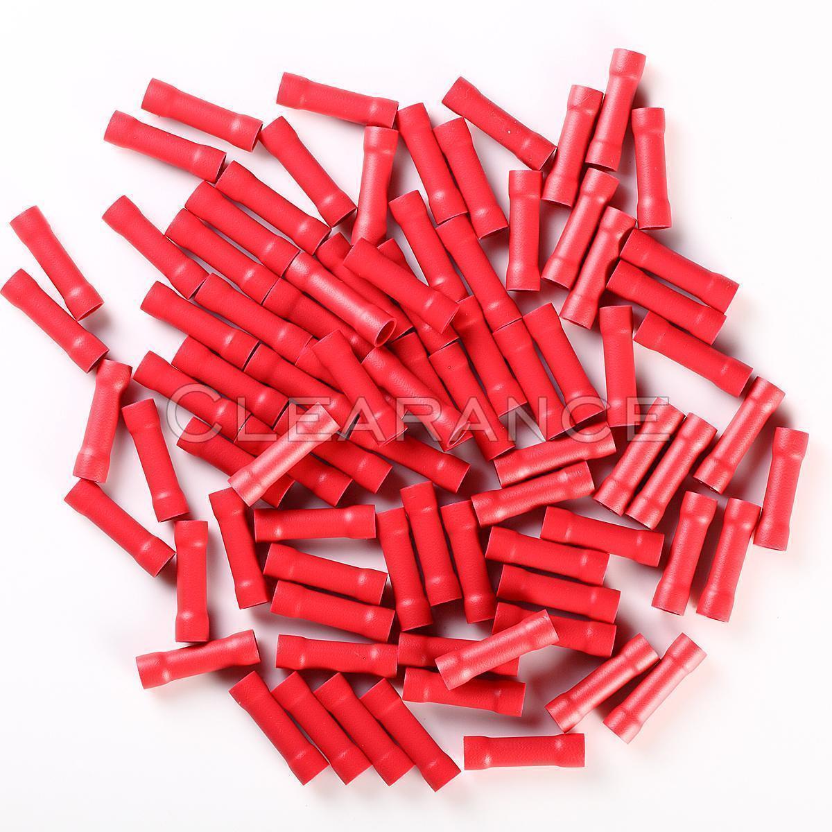 10pcs Wire 8 GA Butt Connectors Vinyl 8 Gauge AWG Terminals for car audio &more