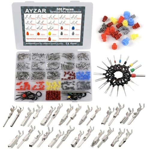 500Pcs Wire Harness Terminal Pins Male Connector Copper Motorcycle ATV 1-3.5mm