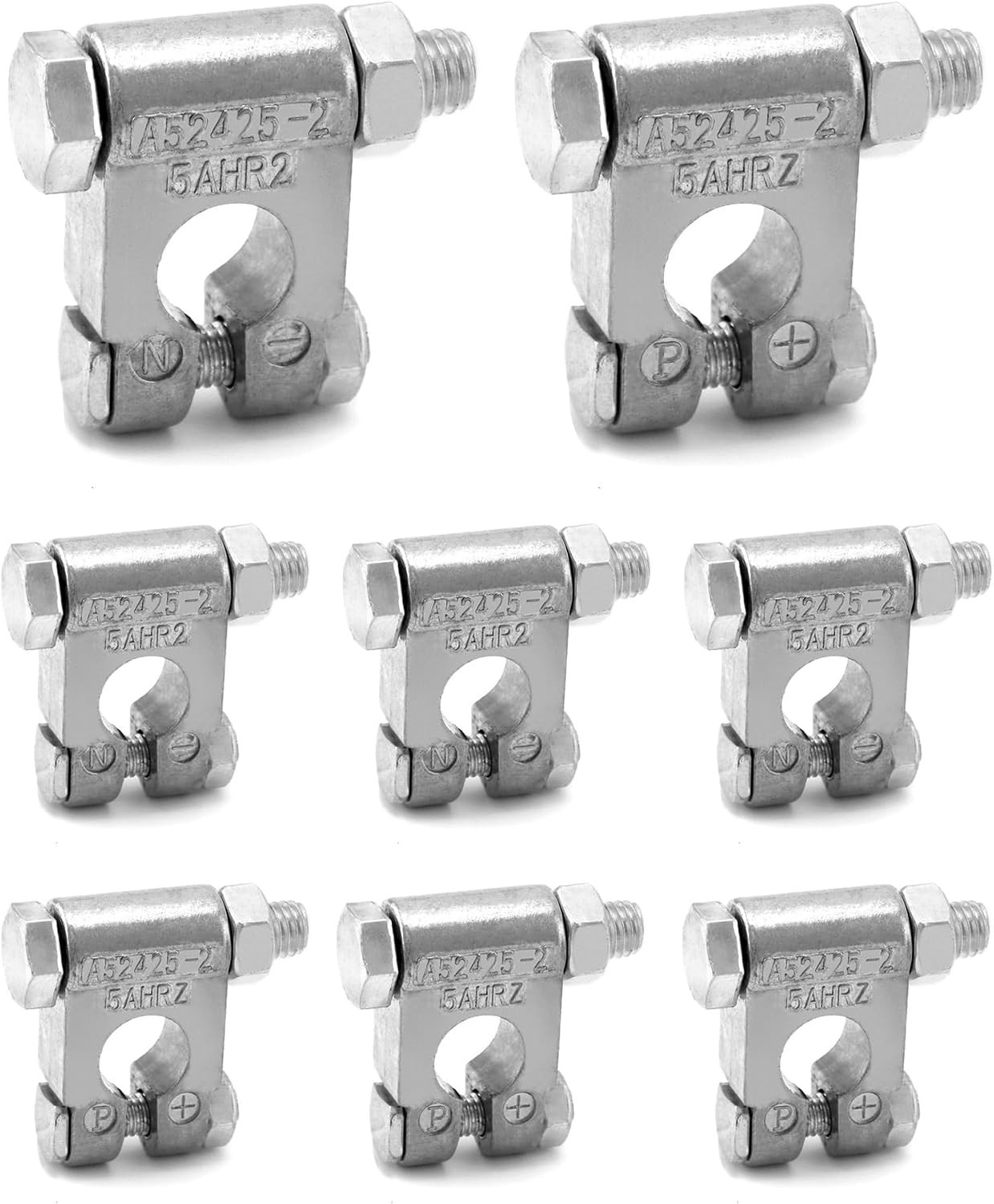 4 Pairs Battery Terminals – Positive/Negative Connectors for RVs & Boats