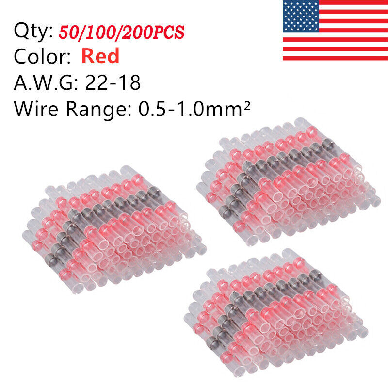 800Pcs Seal Solder Sleeve Heat Shrink Waterproof Butt Wire Connectors Terminals