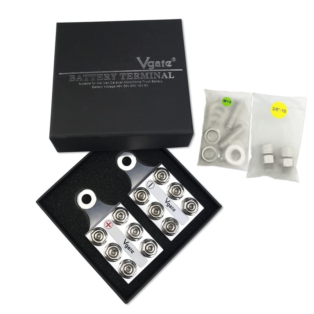 Vgate 12-Way Post Terminal Distribution Block Bus Bar, 8AWG up to 4/0XL AWG G…