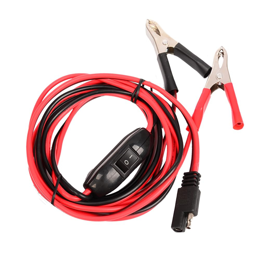 8FT 14AWG SAE to Battery Alligator Clip Wire Harness