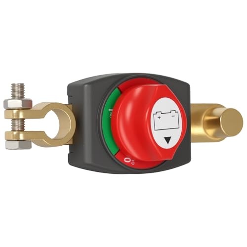 Hyanne Heavy-Duty Battery Disconnect Switch 275A 12V-48V Kill Switch Top Post