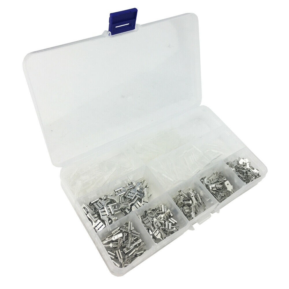 285PCS 2.8mm 4.8mm 6.3mm Female&Male Spade Terminal Wire Connector wit/Case Kits