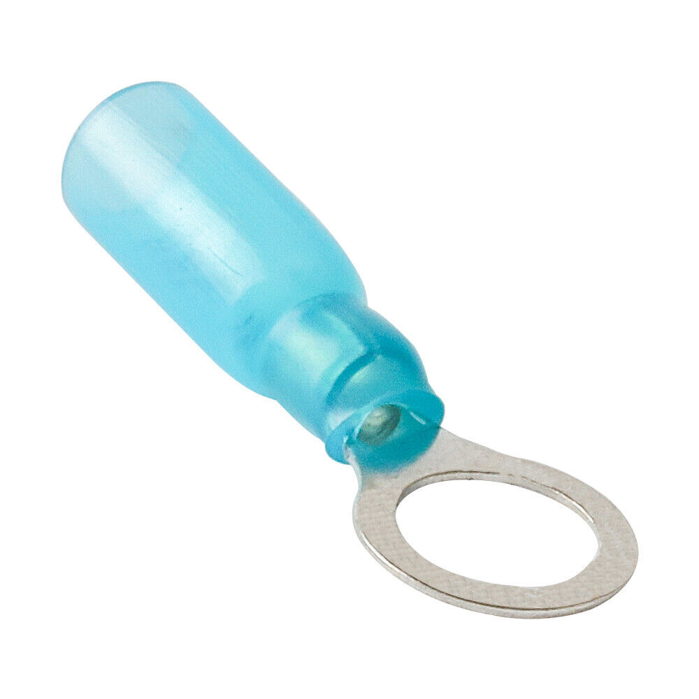 50PCS Blue Heat Shrink Ring Terminals 5/16″ Eyelet Wire Connectors 16-14 AWG
