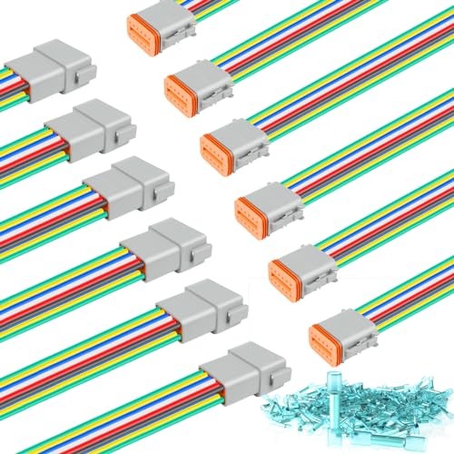 6 Kit Deutsch DT 12 pin Grey Male Female Wiring Harness Deutsch 6Set Grey 12Pin
