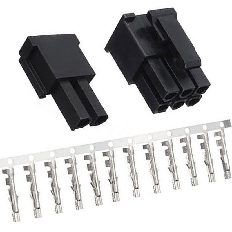 400pcs Female Terminal Crimp Pin with 50pcs 5557 8(6+2)P Connector Plug Box ATX