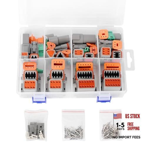 DT Deutsch Connector Kit, 2 3 4 6 8 12 Pin Waterproof DT Series 215Pcs