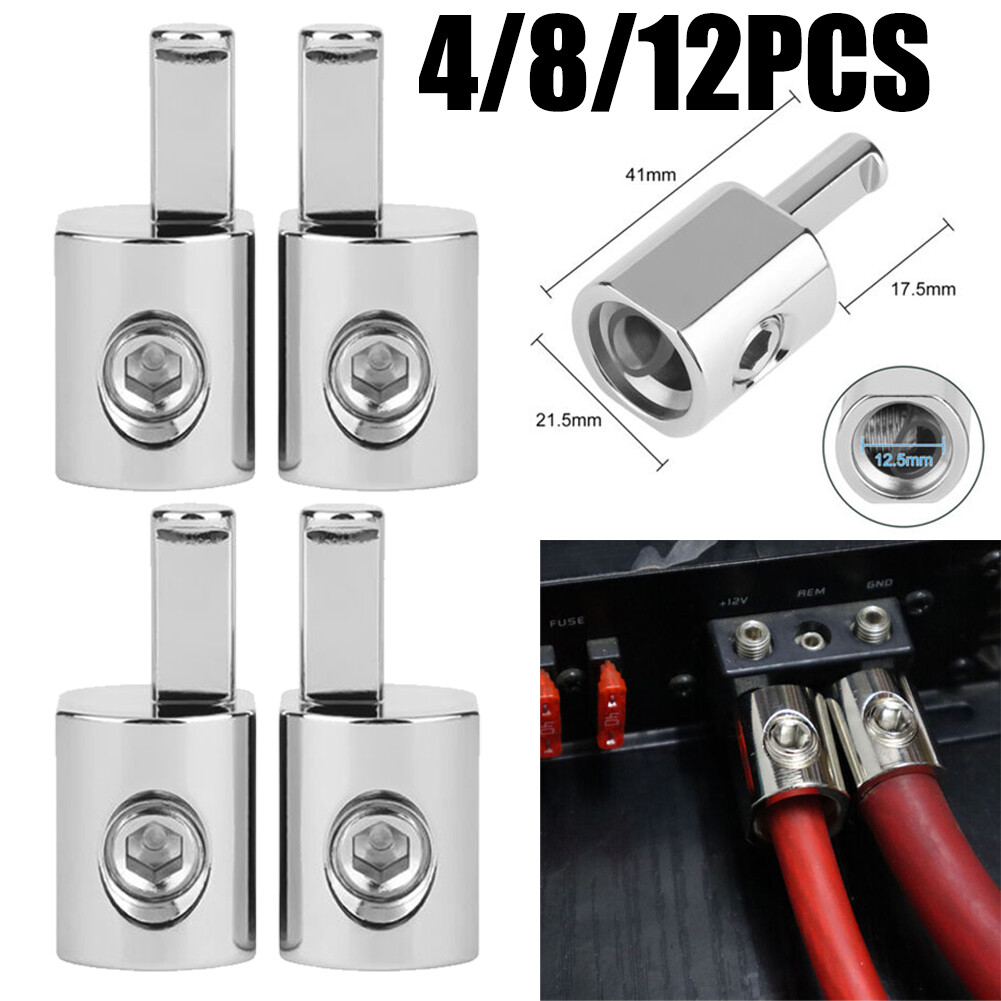 Car 1/0 Gauge To 4 Gauge Pin AWG Power Wire Reducer Car Audio Amp Input Terminal