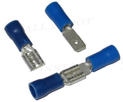 (Tab Size 0.25″) Blue Solderless Quick Disconnect Male-Female 16-14 GAUGE