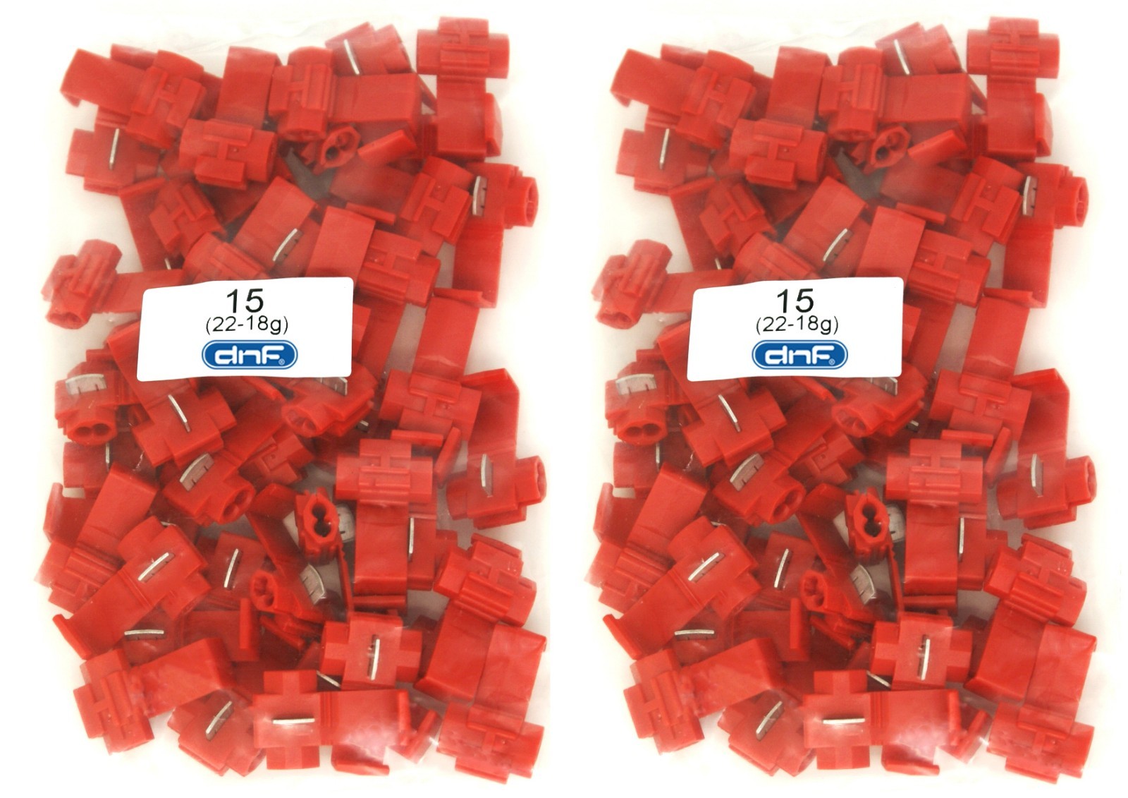 100 PACK 22-18 GAUGE RED QUICK SPLICE WIRE CABLE CONNECTOR TERMINAL 100% COPPER