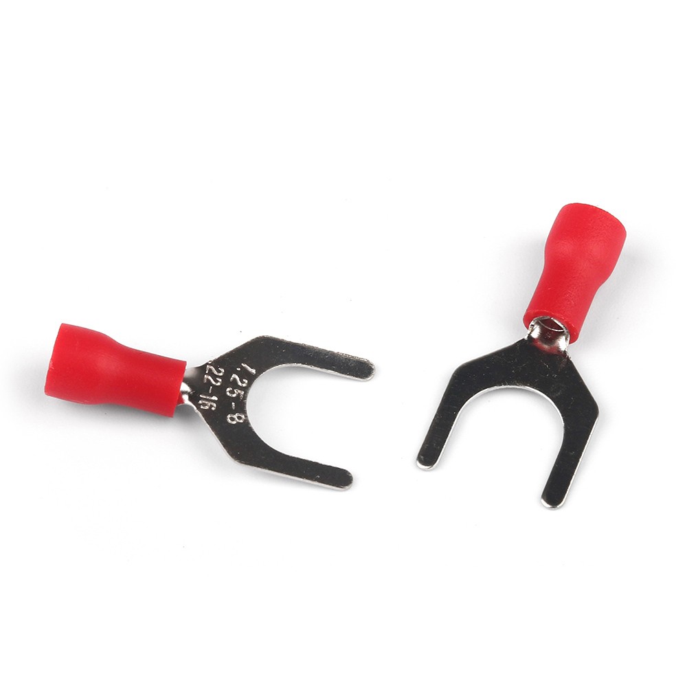 22-16 AWG Wire Cable Connector Insulated Fork Spade Terminal 5/16″ Red 50/100PCS
