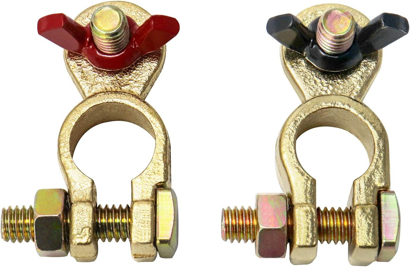Brass Marine Grade Battery Terminal Top Post, 2 Pairs Battery Terminal Connector