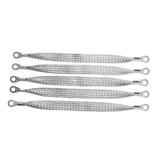 8 x 1/2-inches Braided Ground Strap Tinned Copper Automotive Ground Straps