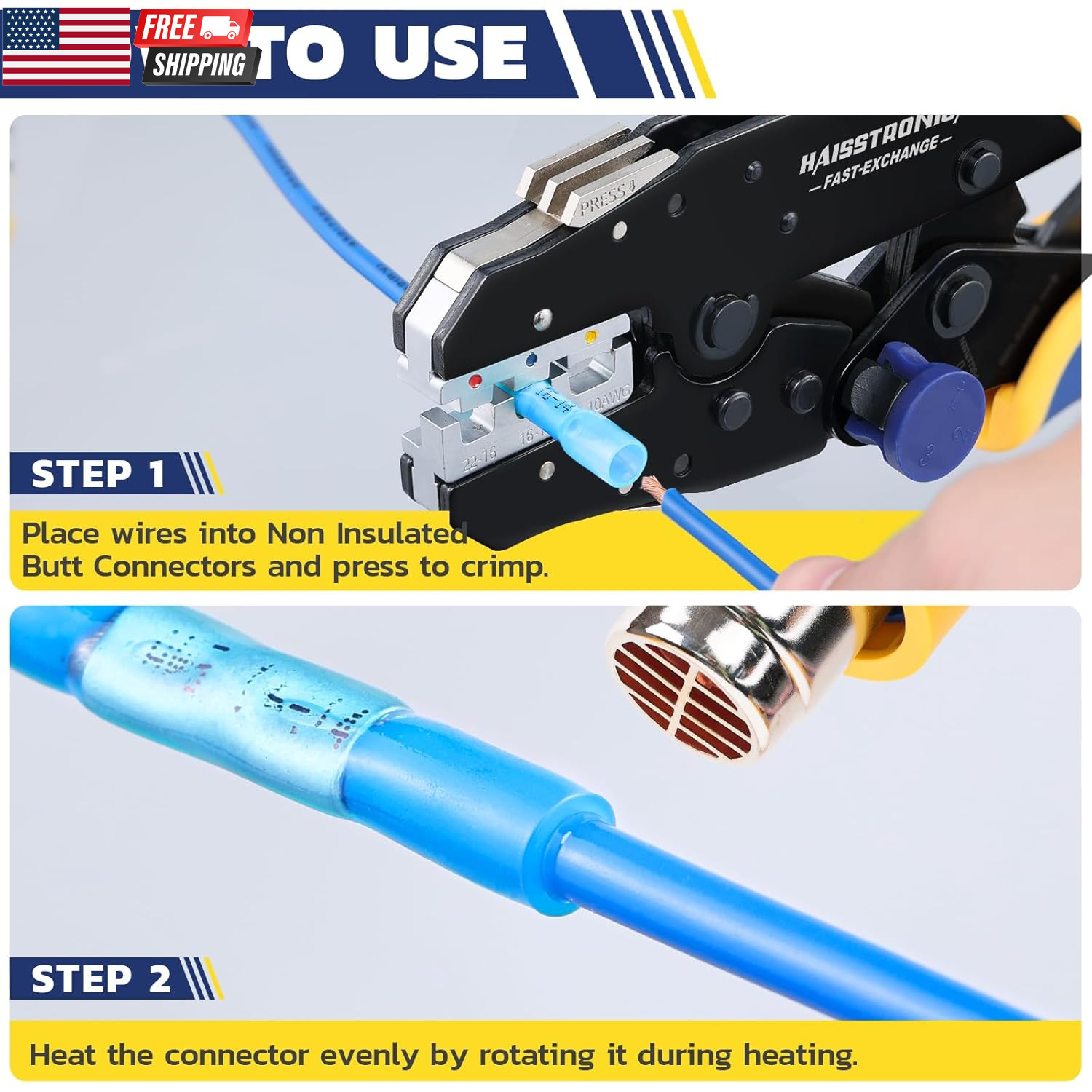 420PCS Heat Shrink Butt Connectors Kit Marine Grade Waterproof Insulated Electri