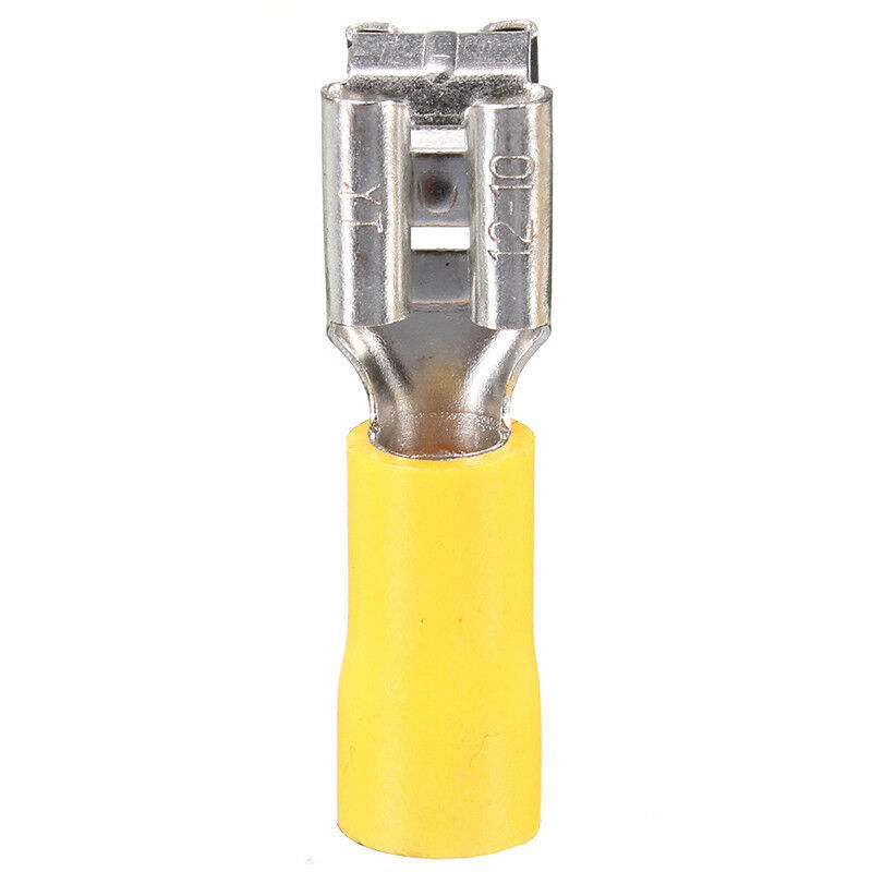 75pcs Insulated 6.3mm Piggyback Spade Crimp Terminal Connectors Assorted 1/4″