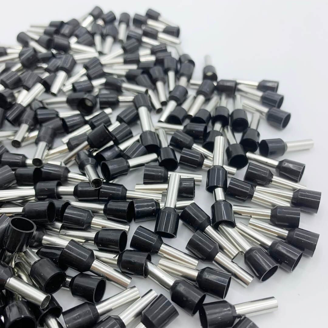200PCS 10AWG Wire Connectors Copper Terminals Insulated Cable Ferrule E60-12 US