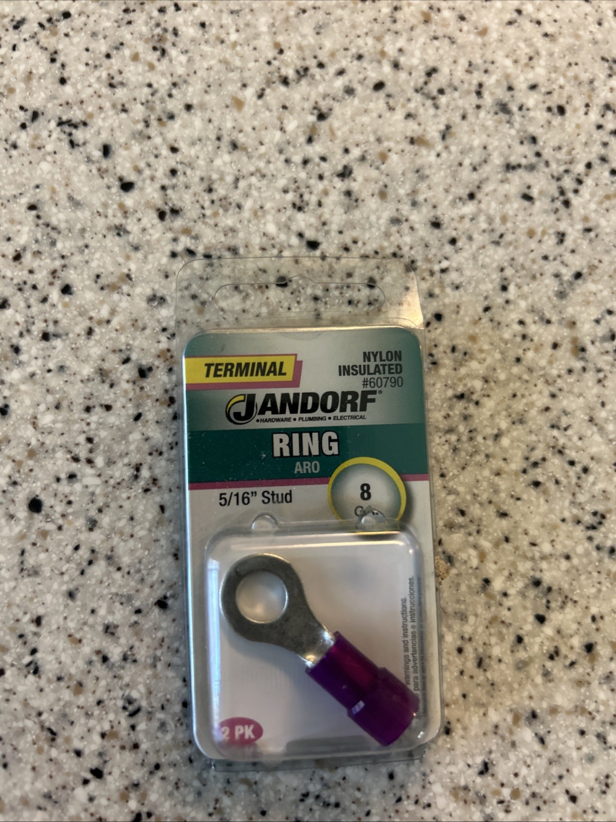 Jandorf RED Terminal RING Nylon Insulated 8 Ga 5/16″ Stud Traditional 60790