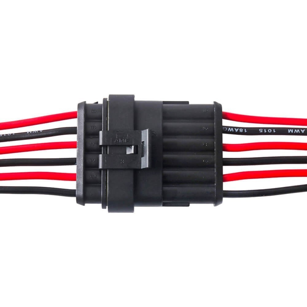8 Sets Car Waterproof 6-Pin 6-Way Plug Sealed 18AWG Electrical Wire Connector US