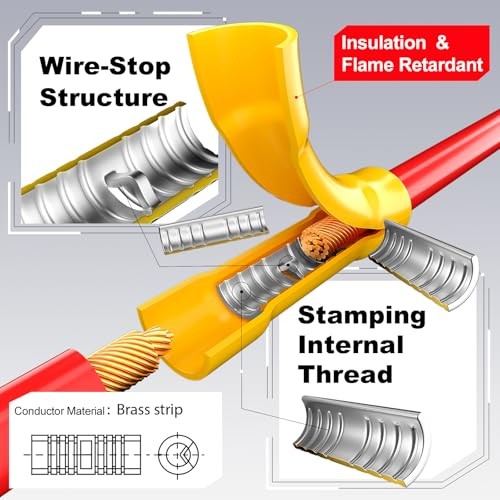 22,20,18,16 AWG/Gauge Red Butt Connectors Wire Crimp Splice 22-16AWG 100pcs